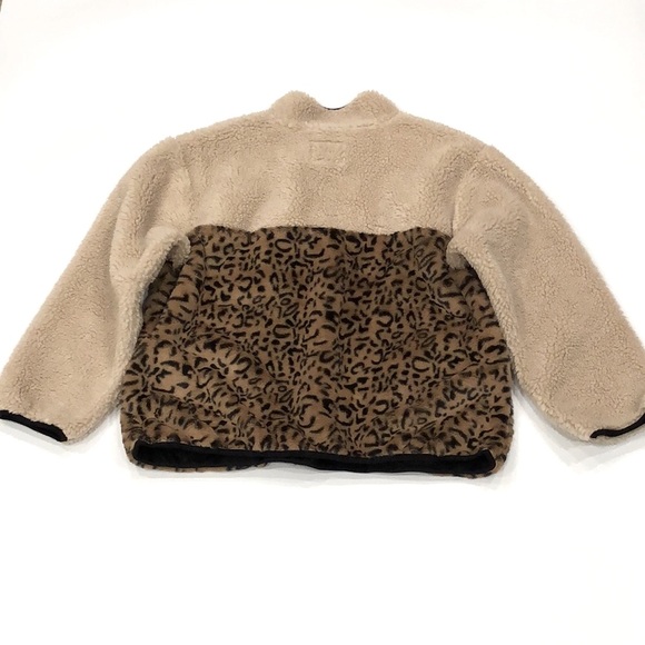 Rails Saga Cream Leopard Mix Faux Fur Jacket NWT - Picture 6 of 12